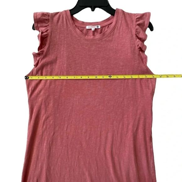 Sundry Ayana Ruffle Midi Dress With Slits Women’s Size 2 / Medium - Picture 4 of 9